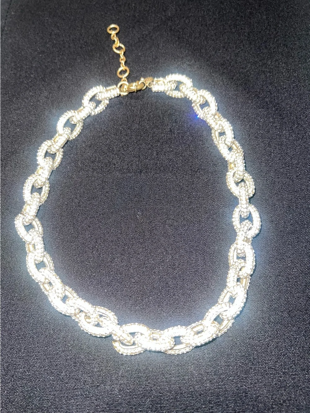J. Crew Two-Tone Pave Crystal Link Necklace-NWOT• GIFT IDEA 🎁 GREAT DEAL!